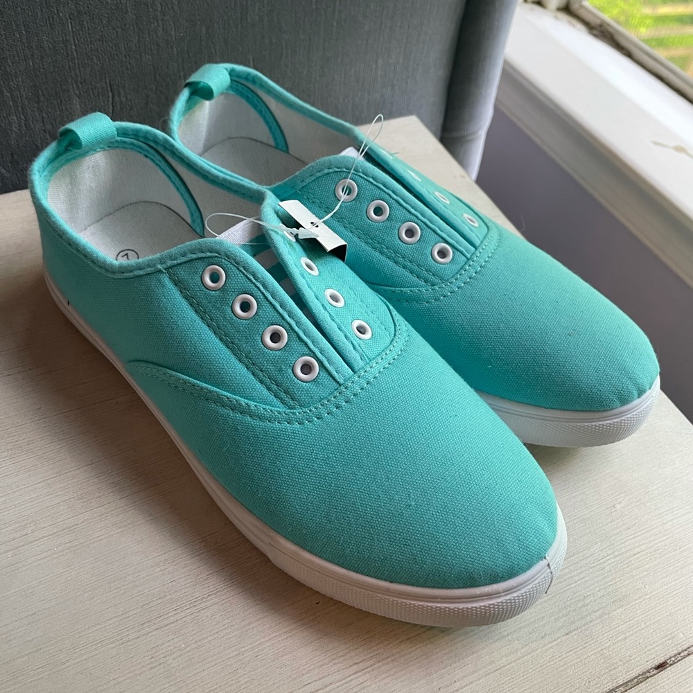 Blue Stretch Sneakers